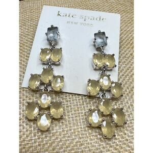 kate spade yellow chandelier earrings 14k Gold Filled Formal Pageant Statement